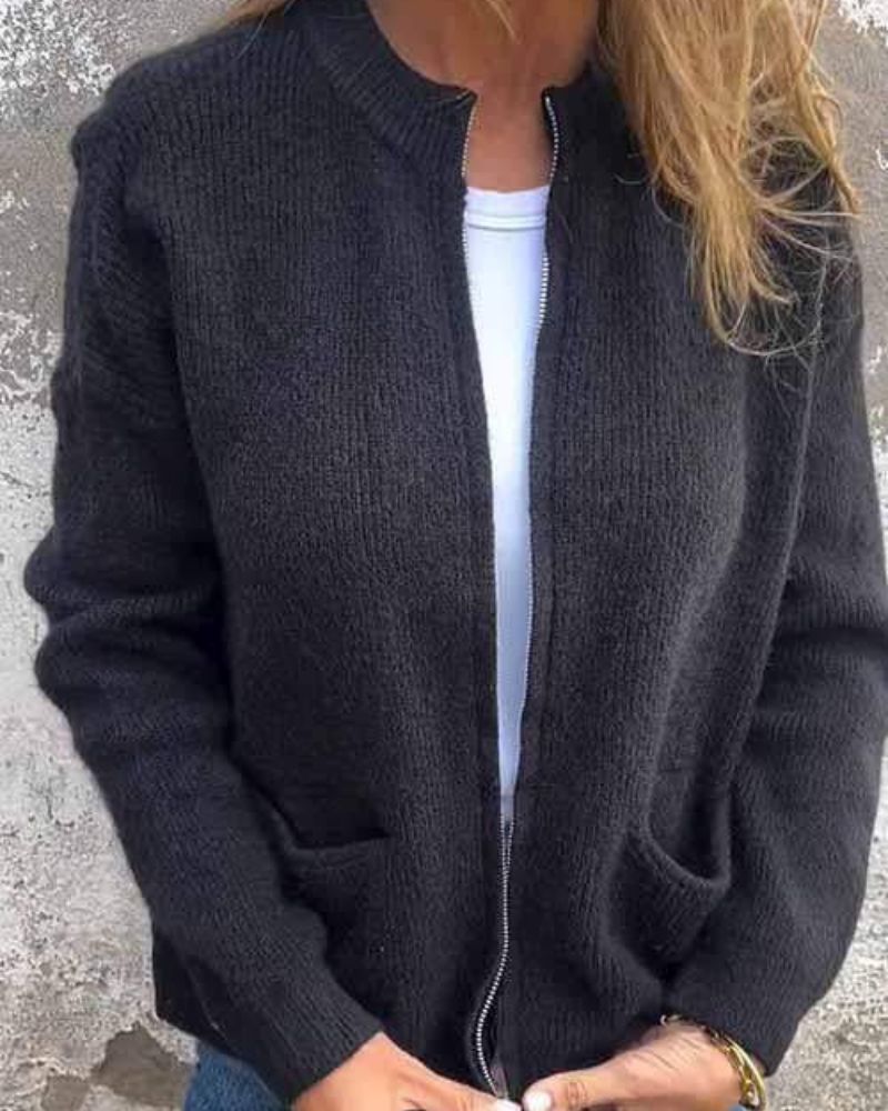 Sarina | Gebreid vest met ritssluiting