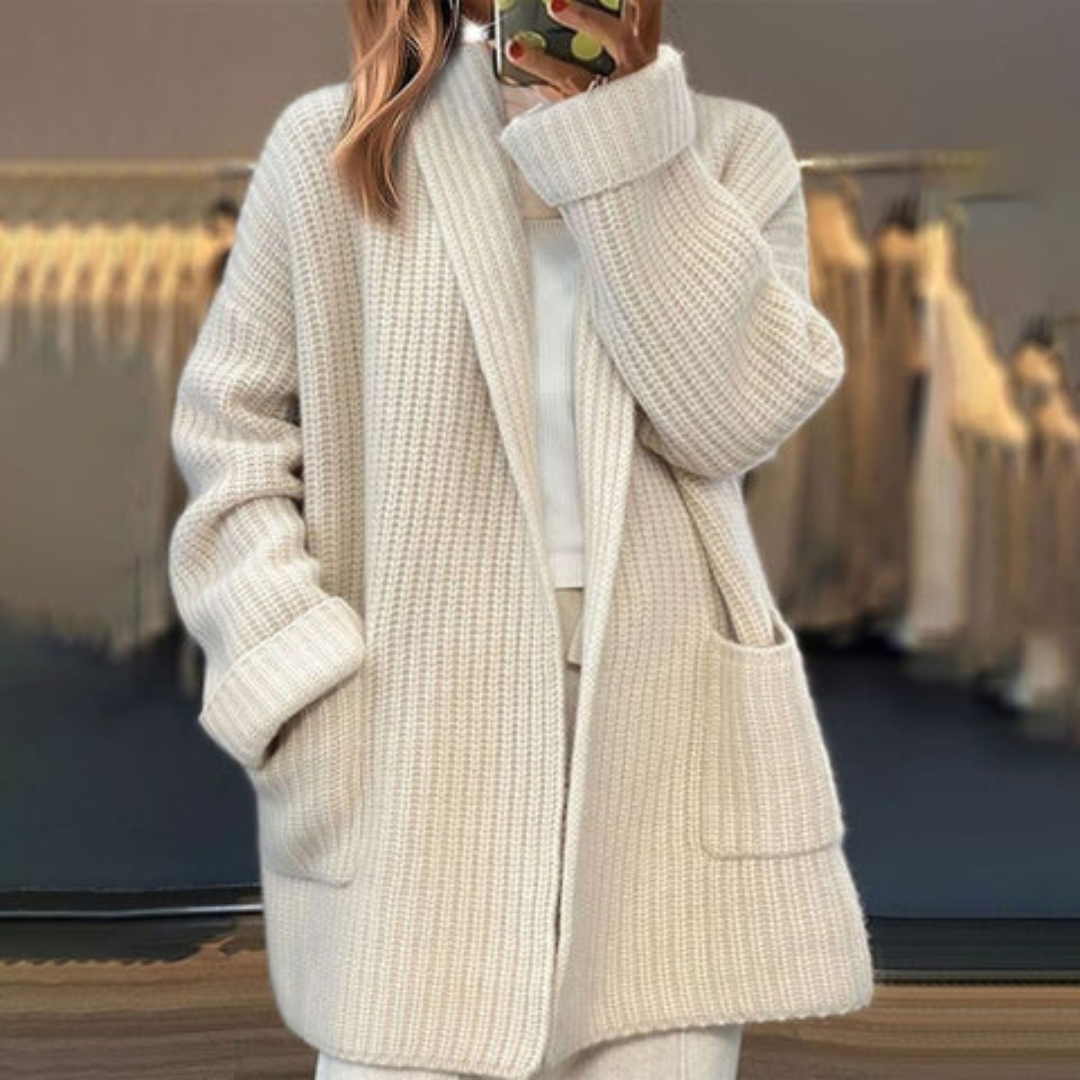 Irene | Gebreide vest in wolmix