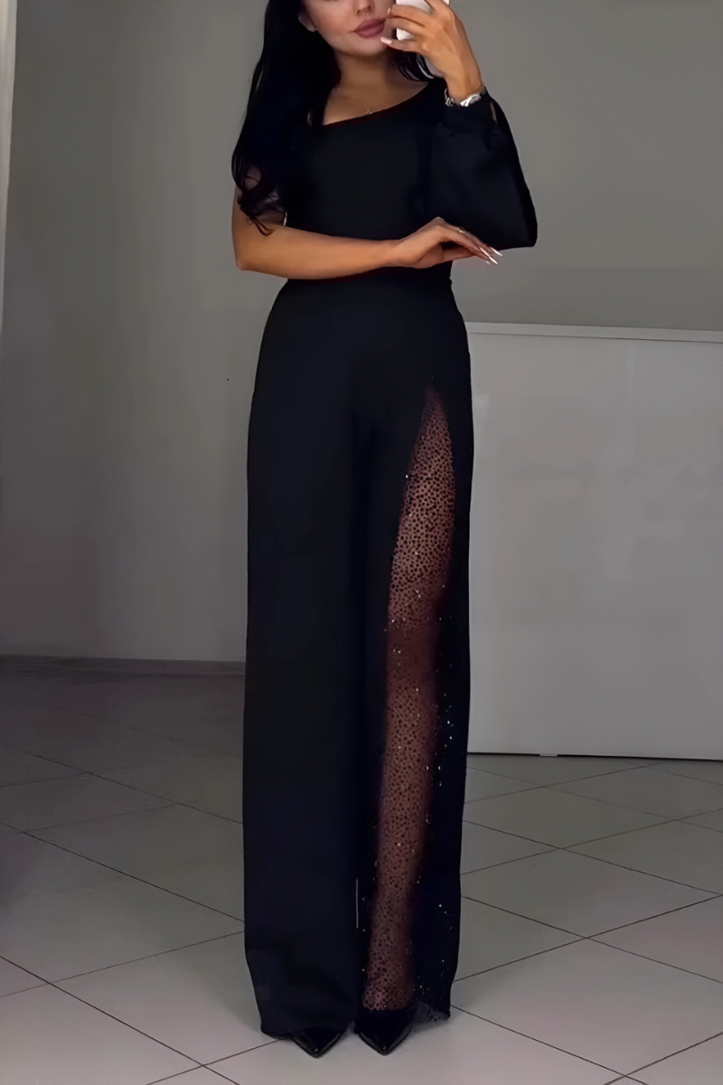 Ines | Moderne jumpsuit met wijde pijpen
