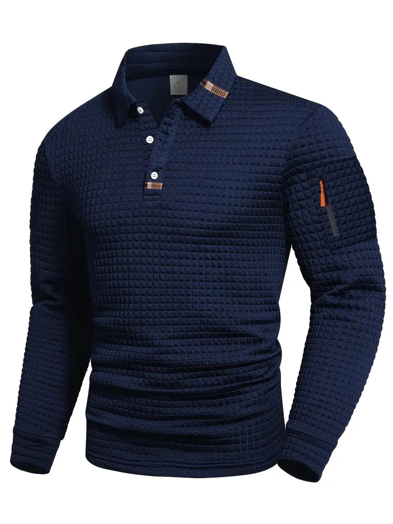 Steven | Polo Van Gestructureerde Stof