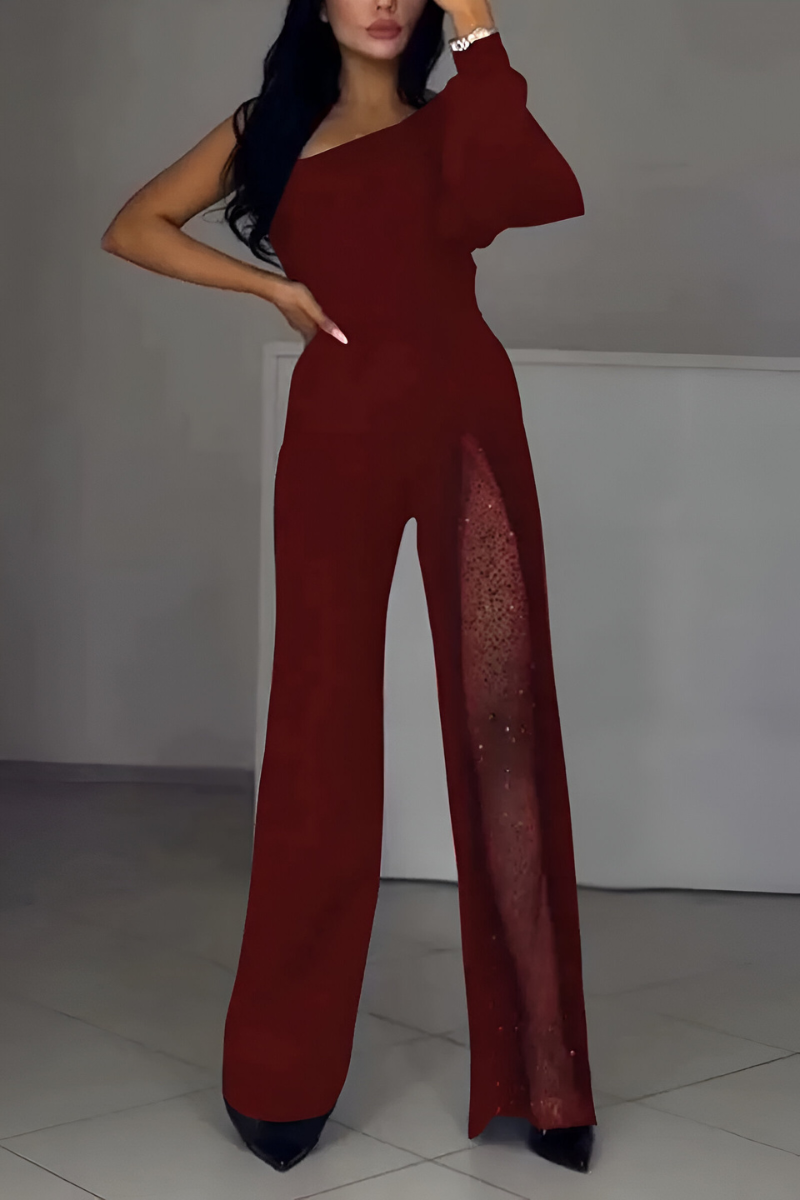 Ines | Moderne jumpsuit met wijde pijpen
