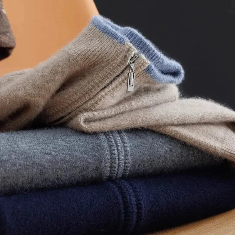 Aidan | Crown Cashmere Cardigan met Rits