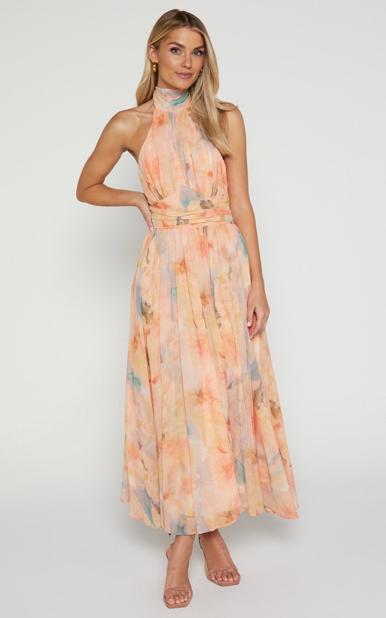 Antonella | Elegante Halterneck-Maxikleed