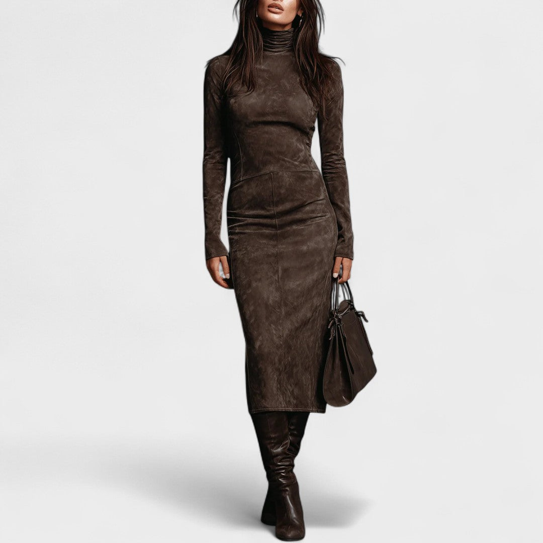 Arvielle | Elegante jurk in suèdestijl 0