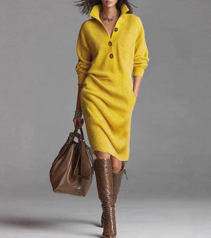 Carmen | Warme gebreide jurk, elegant en comfortabel 2