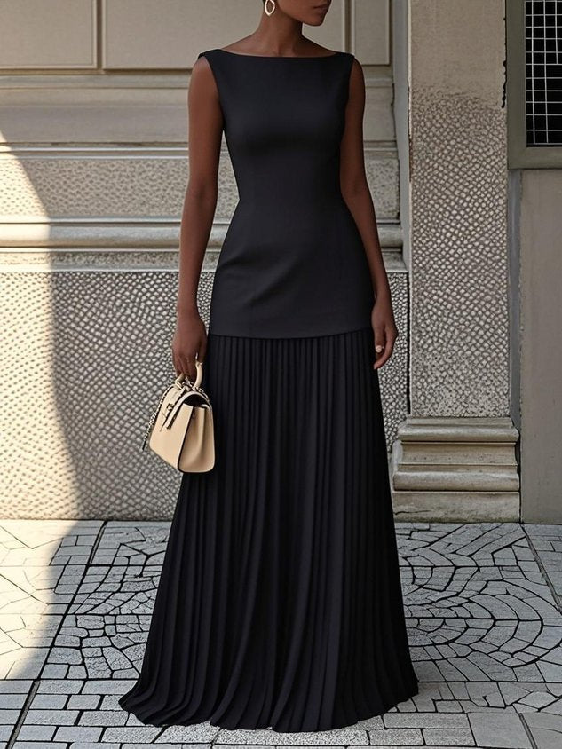 Luciana | Geplooide maxi-jurk