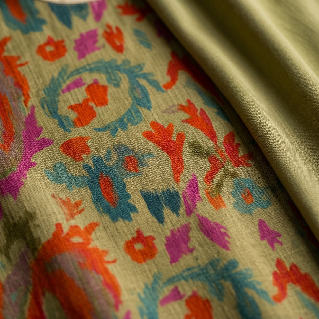 Daniela | Lange jurk met print en bijpassend vest