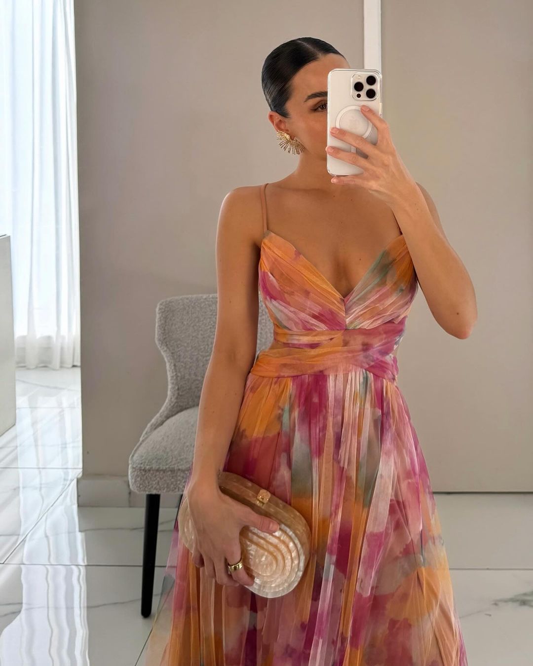 Katrien | Maxi-jurk met bloemenprint