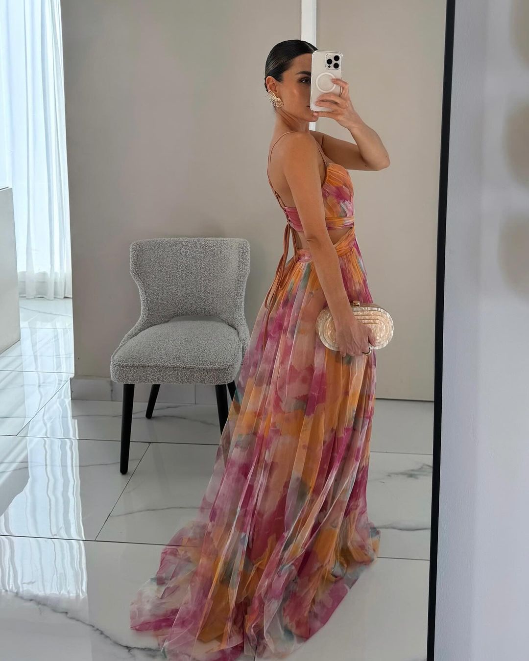 Katrien | Maxi-jurk met bloemenprint