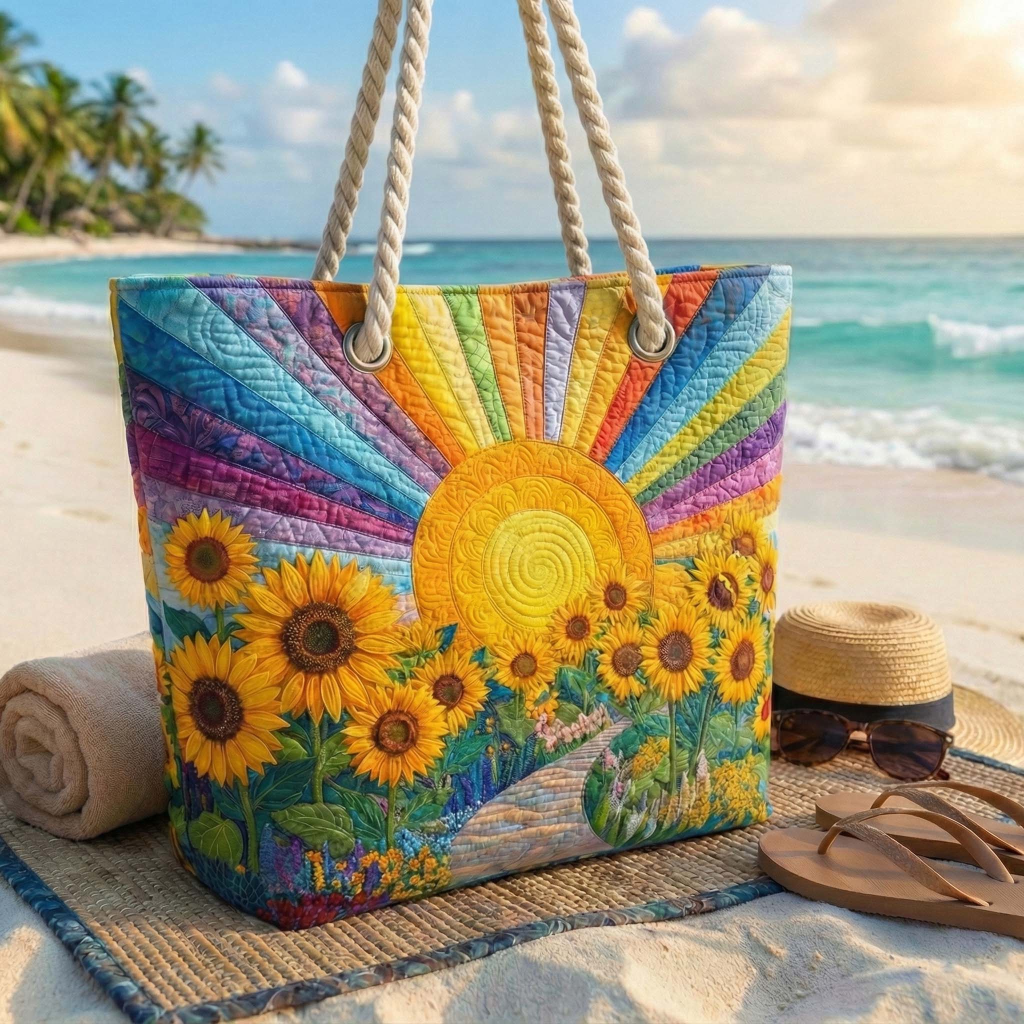 Rainbow | Gewatteerde strandtas