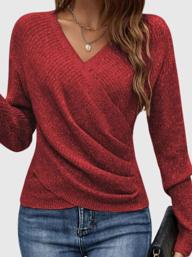 LISETTE SOFT DRAPE V-HALS 4