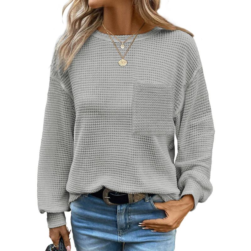 Liora | Gezellige oversized blouse met lange mouwen en ronde hals 6