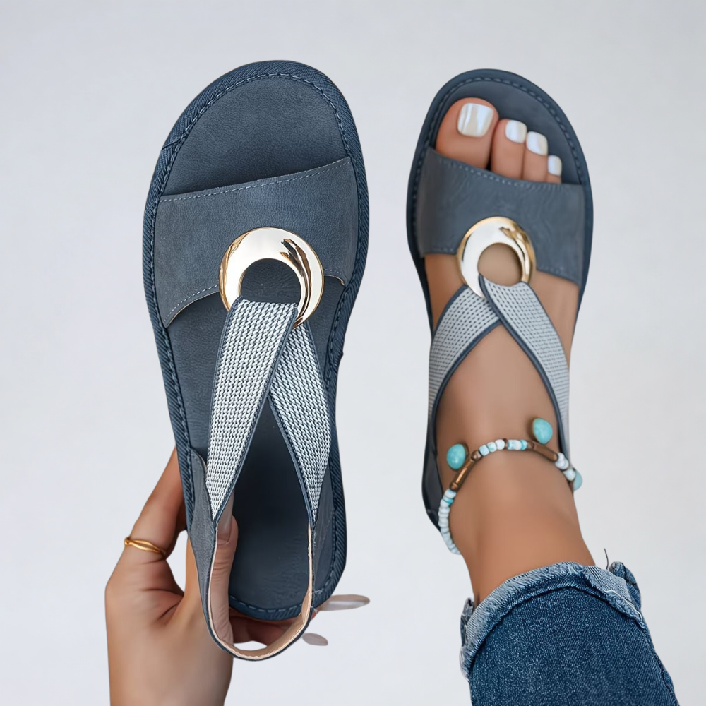 Loraine | Slingback sandalen met ringdetail