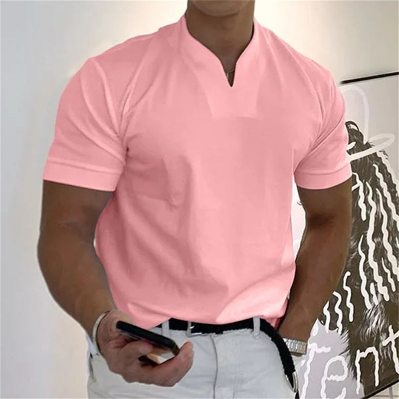 Lucas | T-shirt met korte mouwen en V-hals