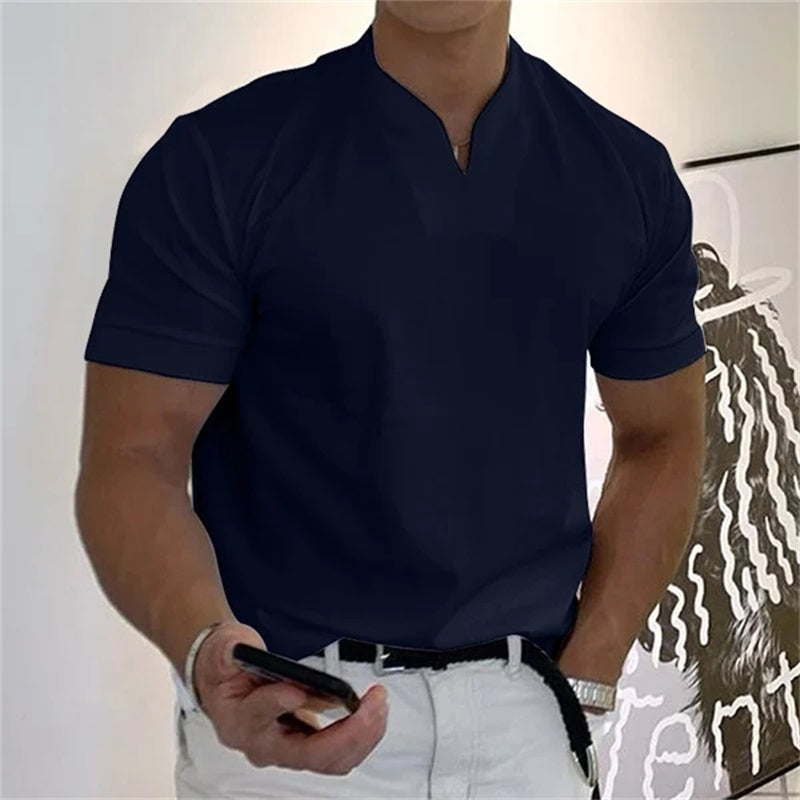 Lucas | T-shirt met korte mouwen en V-hals