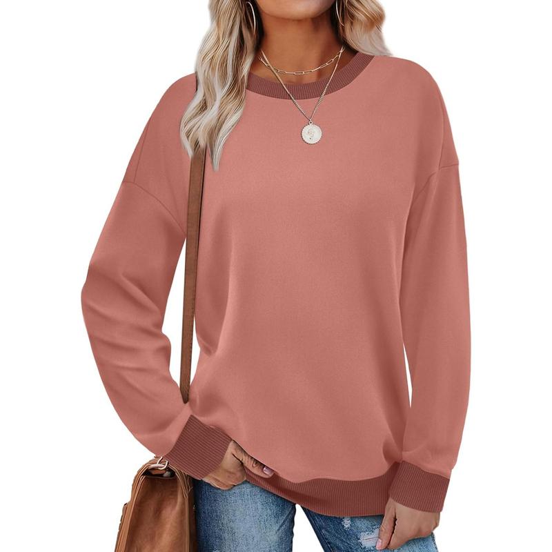 MARGARET™ - Sweatshirt met ronde hals en lange mouwen en contrasterende bies 8