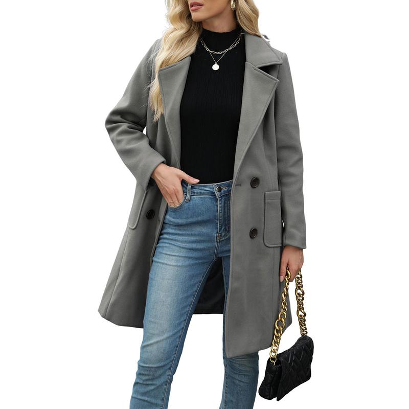 MOORE™ - Casual warme jas van wolmix met reverskraag voor de winter 7