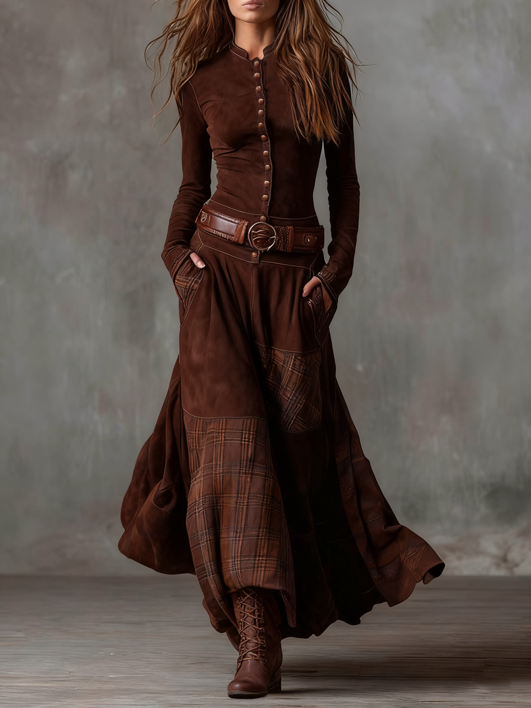 Michelle | Suède jurk met riem 6