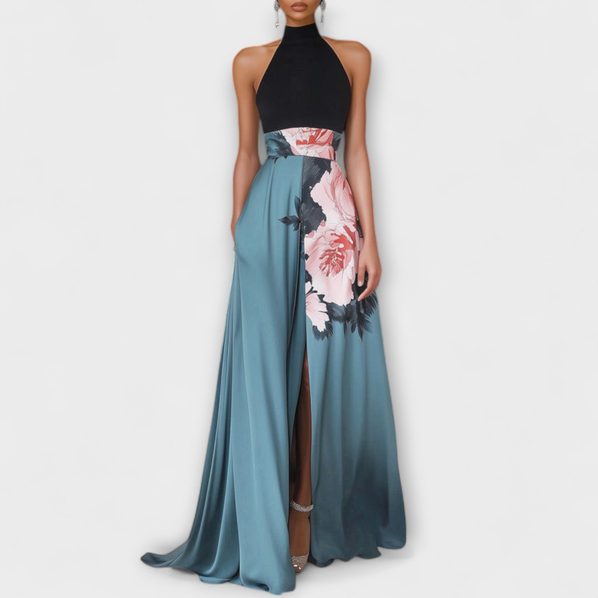 Natazia | Maxi-jurk met bloemenprint en A-lijn model