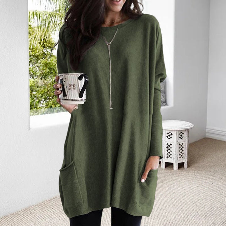Nerissa | Relaxte tuniek met zakken en elegante buikbedekking