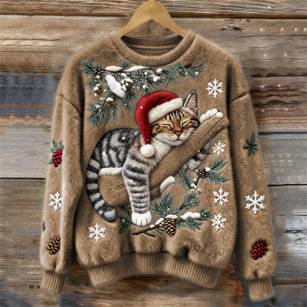 Niamh – Zachte feestelijke trui met kattendetails 4