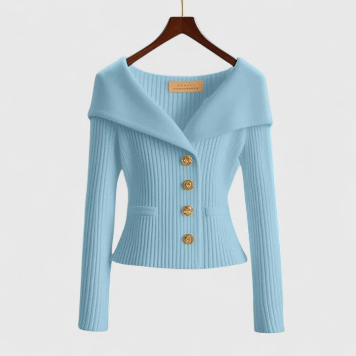 Pauline I Off-Shoulder gebreide cardigan 0