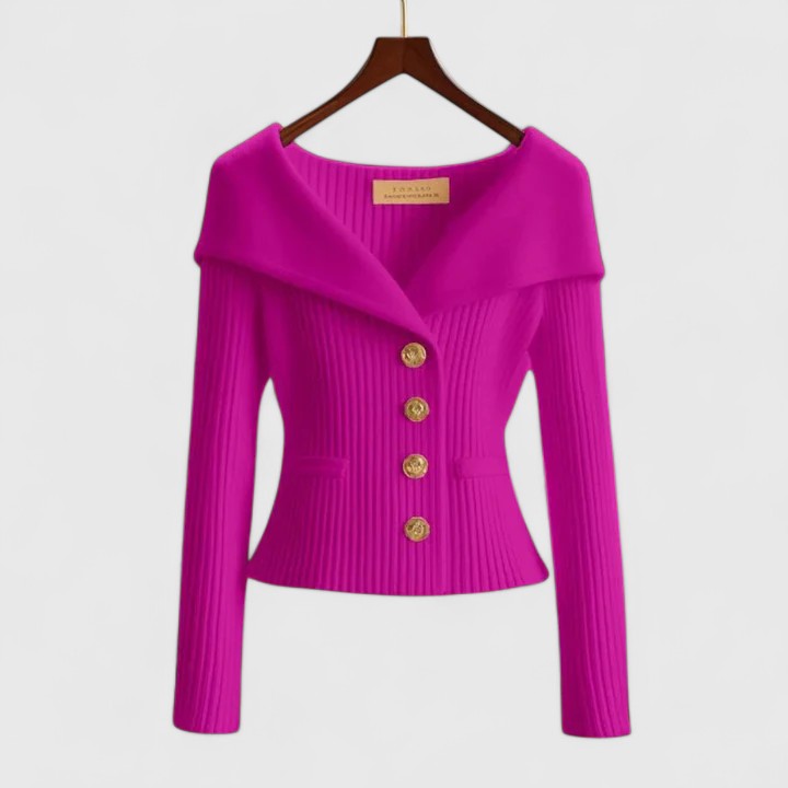 Pauline I Off-Shoulder gebreide cardigan 2