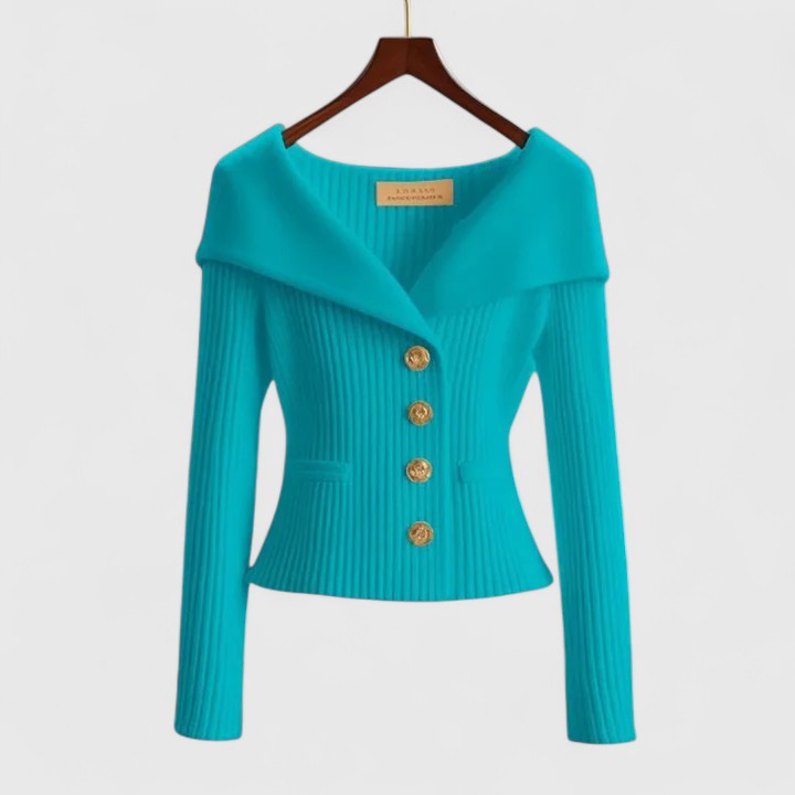 Pauline I Off-Shoulder gebreide cardigan 6