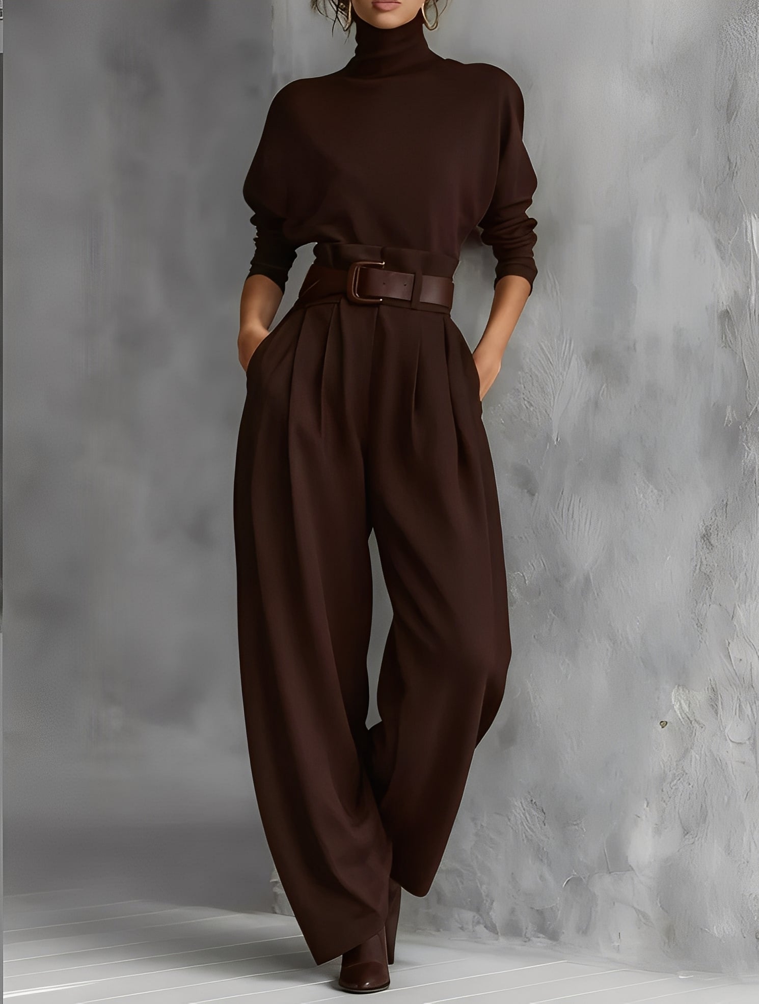 Rinelle - Set bestaande uit een coltrui en een rechte broek 1