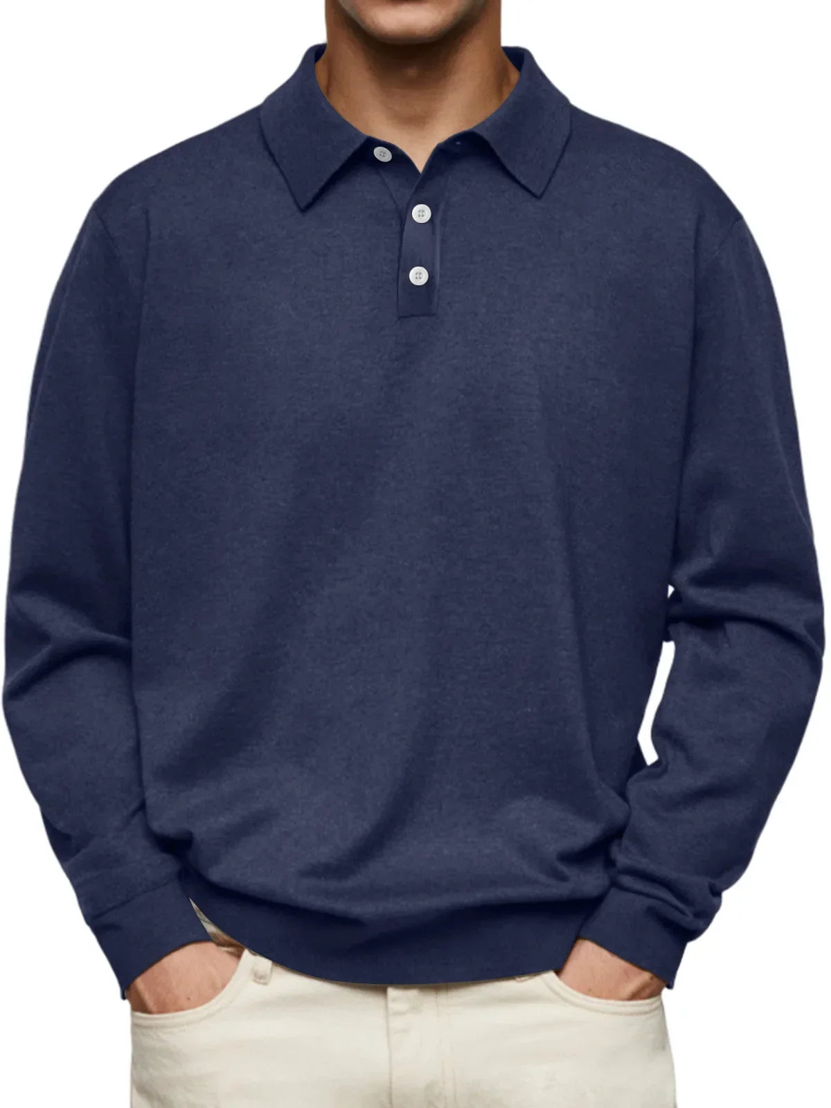 Brent | Casual Poloshirt Met Lange Mouwen