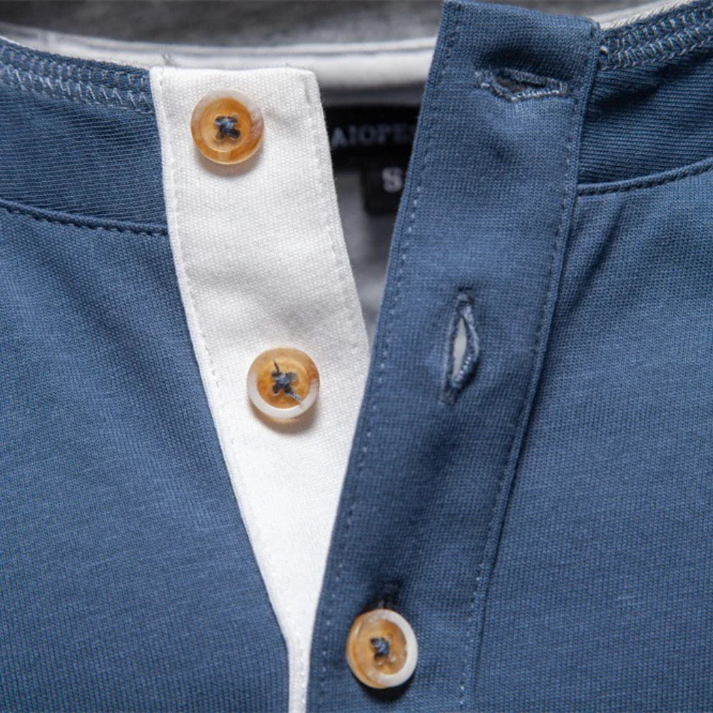 Barry | Henley Heren Shirt Met Lange Mouwen