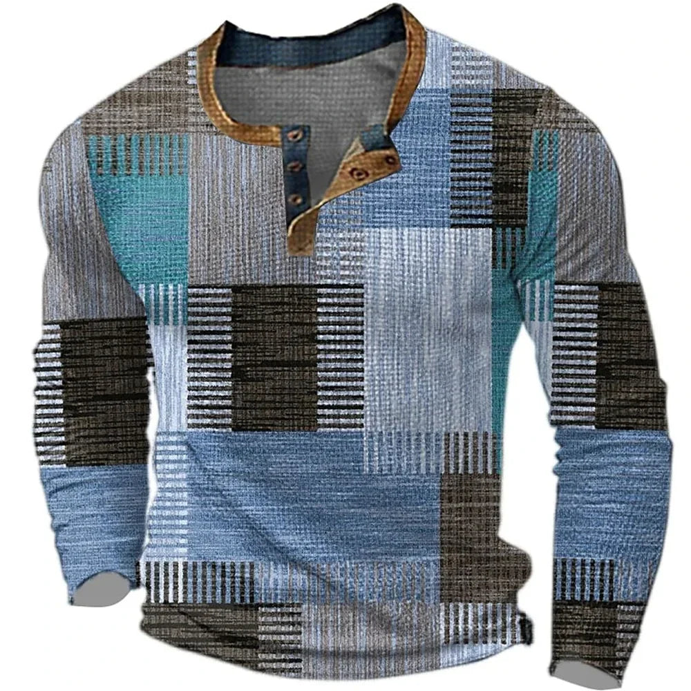 Benson | Kleurrijk Heren Shirt Met Lange Mouwen