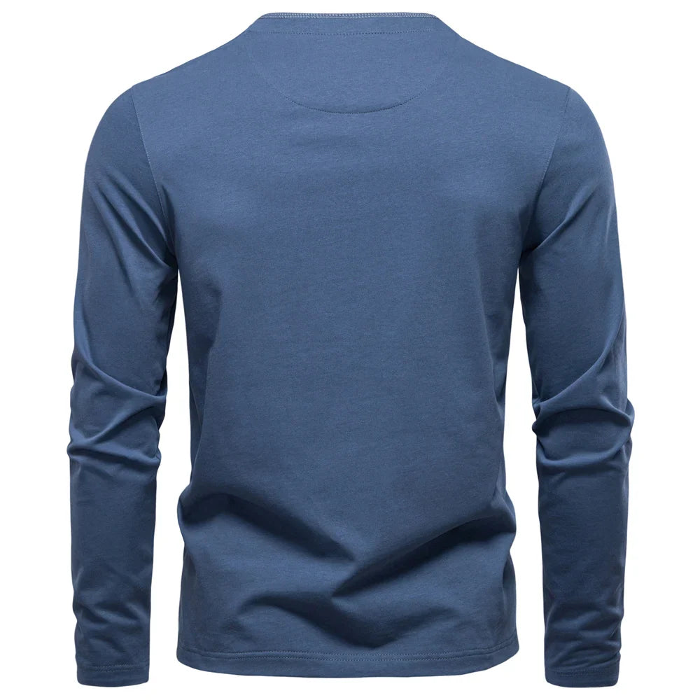 Barry | Henley Heren Shirt Met Lange Mouwen
