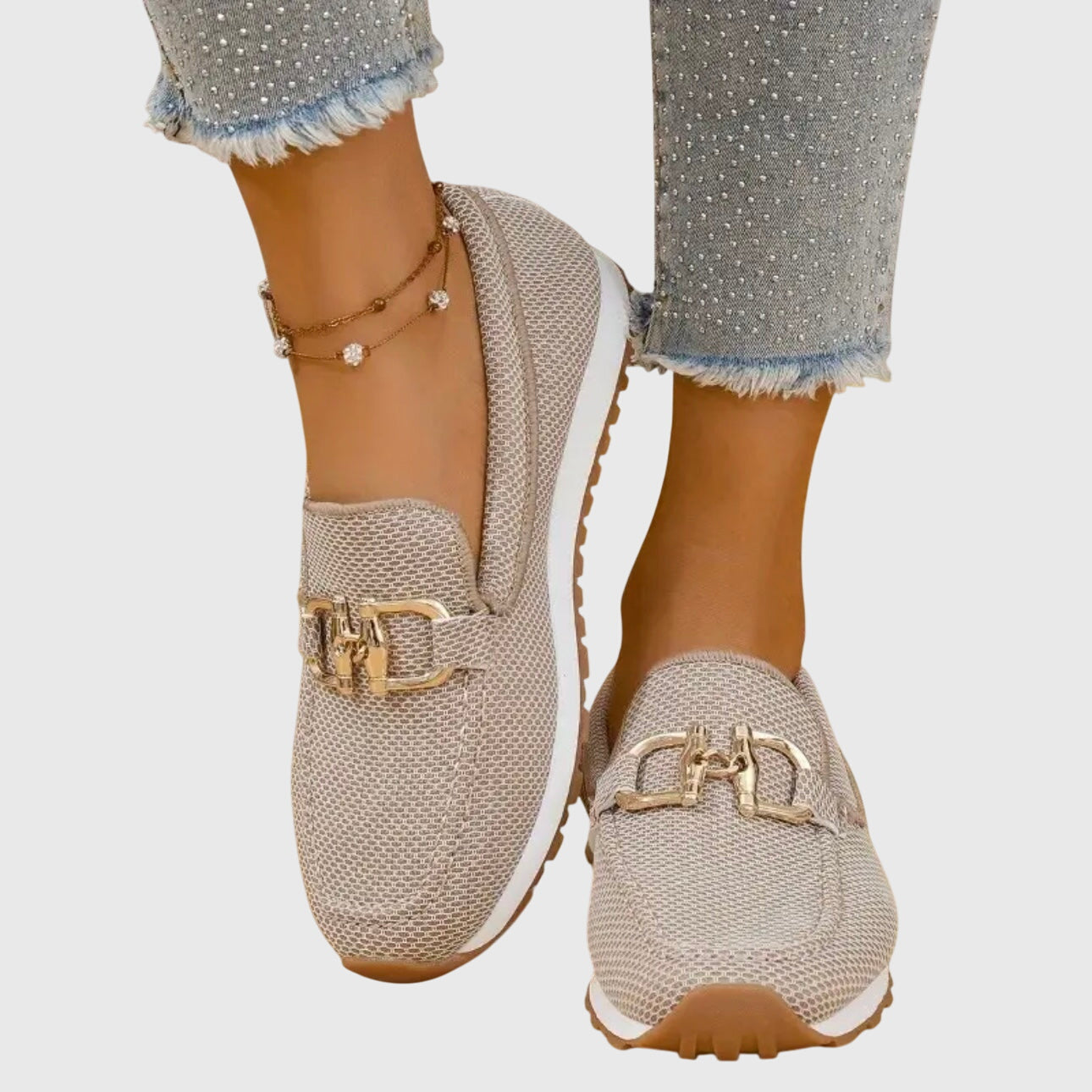 Susie | Elegante slipper met gouden details