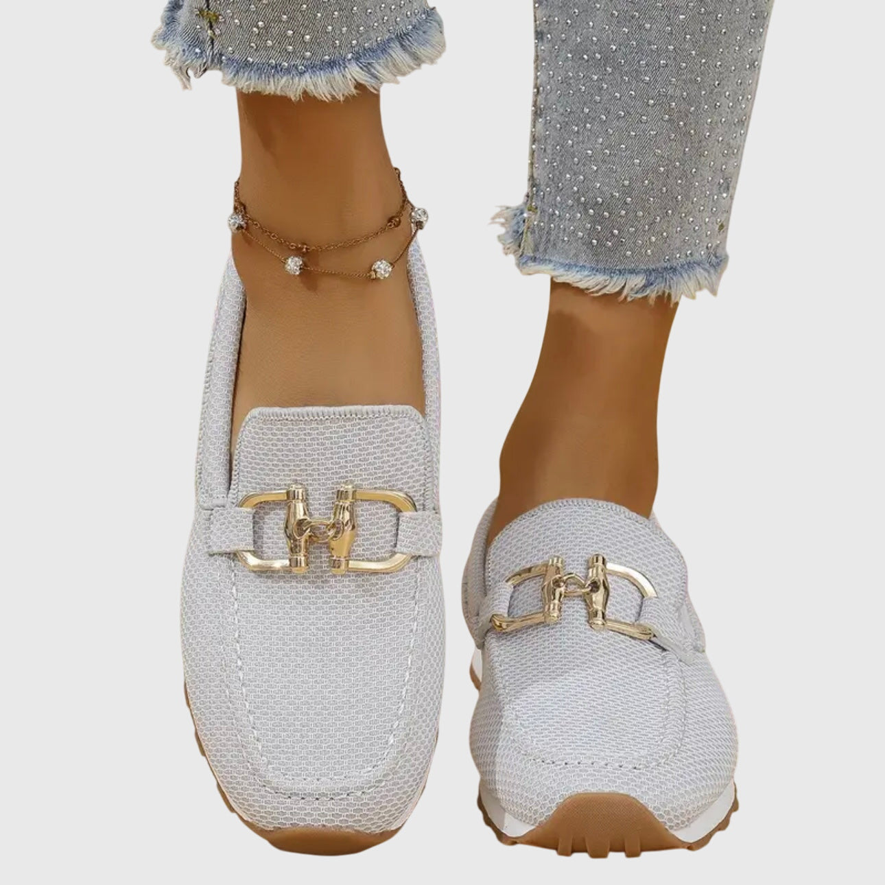 Susie | Elegante slipper met gouden details