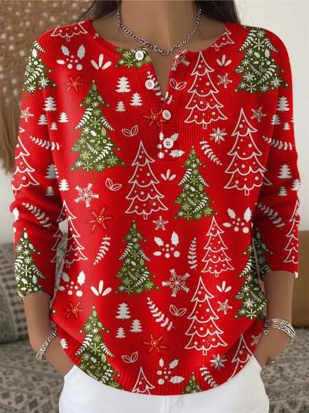 Sarcy | Kerstblouse met knopen
