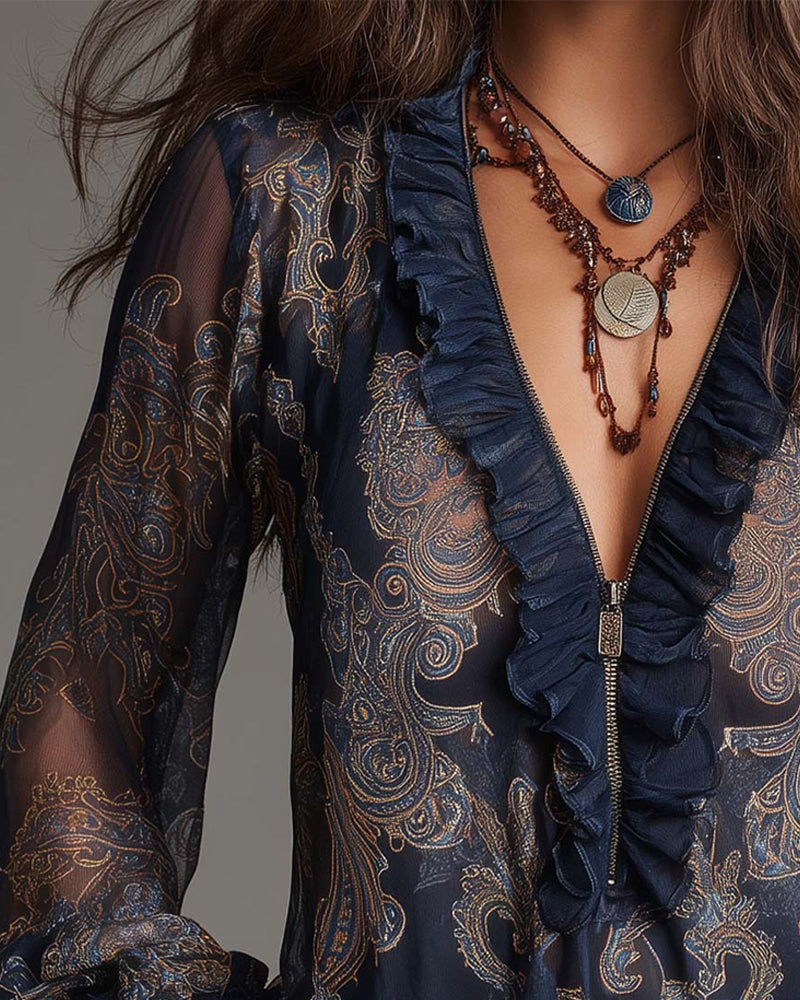 Kimmery | 1/2 Zip Blouse