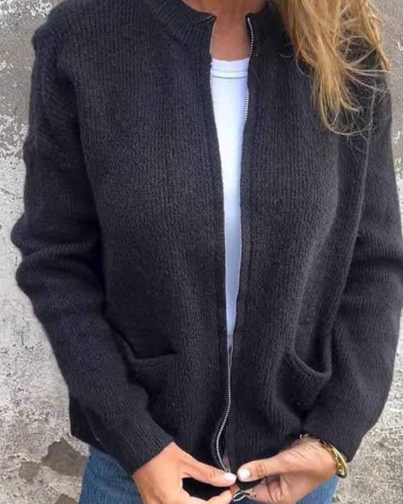 Sarina | Gebreid vest met ritssluiting