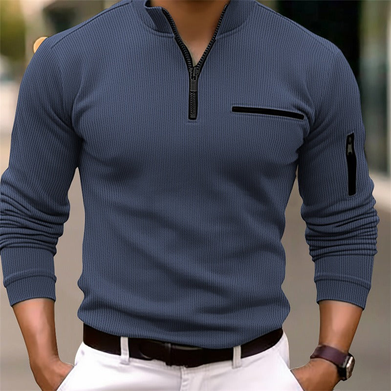 Gusteous | Shirt met lange mouwen en ritssluiting