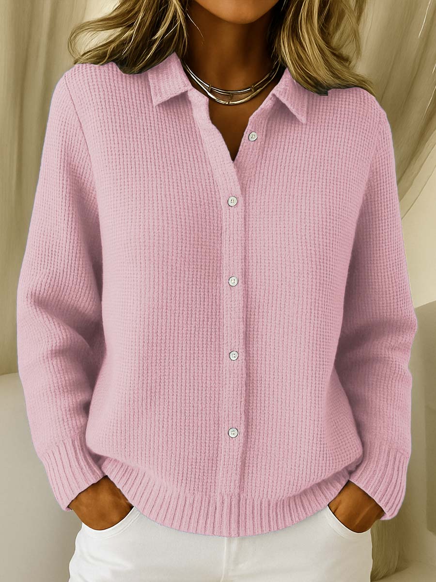 Maeve | Klassieke Gebreide Knopen Cardigan