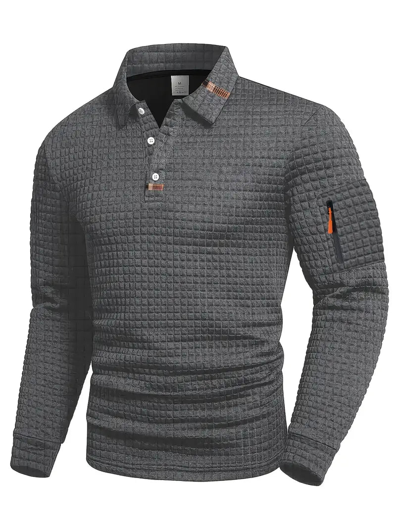 Steven | Polo Van Gestructureerde Stof