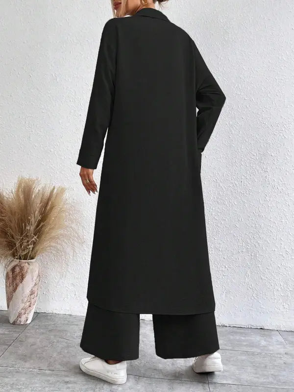 AIMIE™ - Set van een comfortabele top met lange mouwen en een broek met wijde pijpen 2