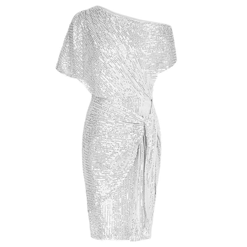 AURELIA™ - Elegante, met pailletten bezette off-shoulder bodycon feestjurk 3