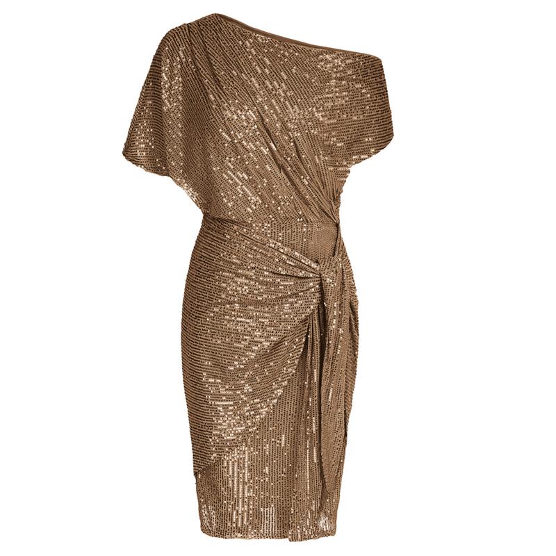 AURELIA™ - Elegante, met pailletten bezette off-shoulder bodycon feestjurk 4