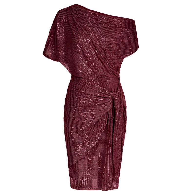 AURELIA™ - Elegante, met pailletten bezette off-shoulder bodycon feestjurk 5