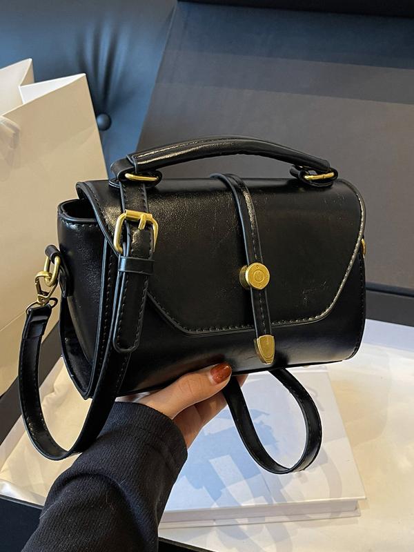 AVANLIE™ - Trendy kleine vierkante schoudertas met contrasterende stiksels 9