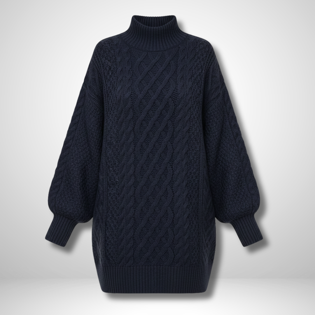 Alena – Dames directionele gebreide trui-jurk 4