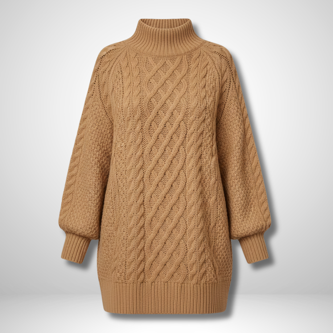 Alena – Dames directionele gebreide trui-jurk 7