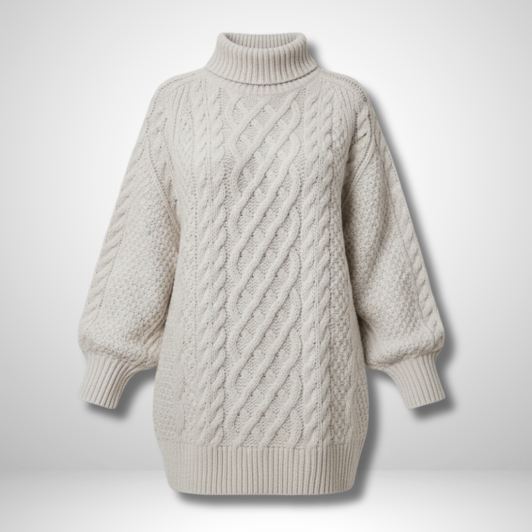 Alena – Dames directionele gebreide trui-jurk 9