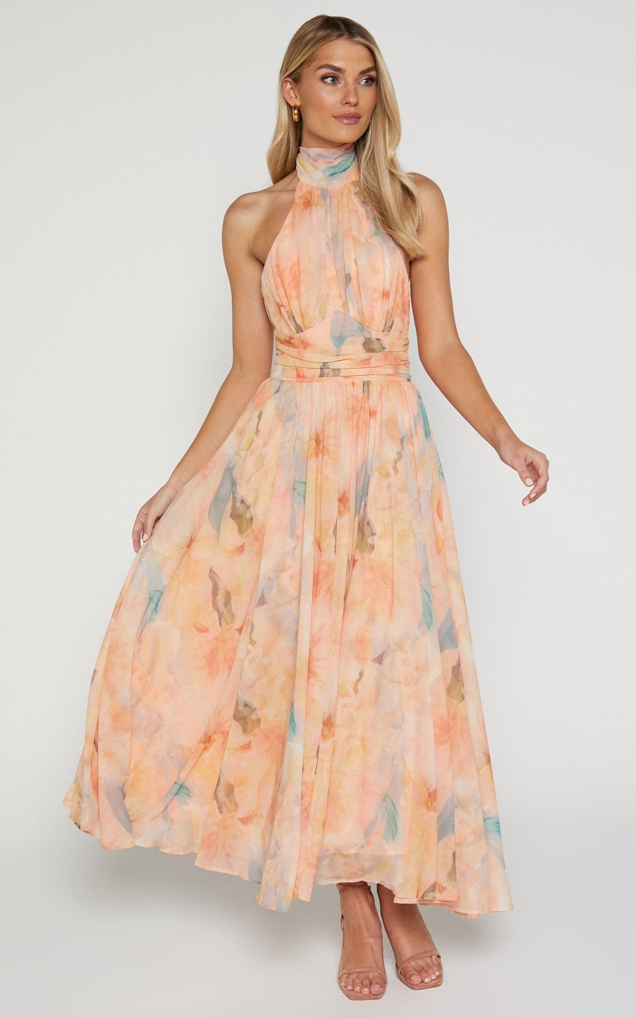 Antonella | Elegante Halterneck-Maxikleed